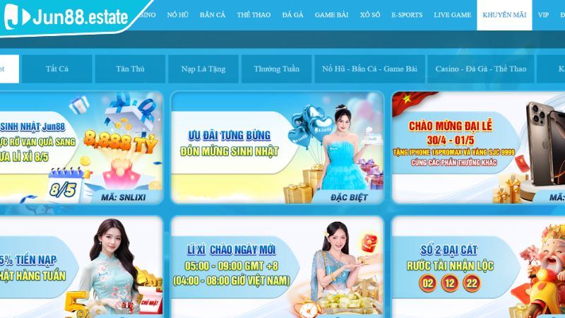 Jun88 Xtcpn ⭐️ Jun 88 - Link Jun88 Estate Mới Nhất 11/2025 38 Jun88 liên tục đem đến cho thành viên những sự kiện siêu hấp dẫn
