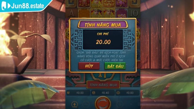 Tính năng sử dụng khi chơi Khó Báu Aztec tại JUN88