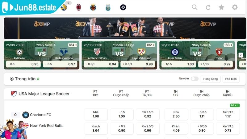 Thể Thao OK9 JUN88 - Trải Nghiệm Cá Cược Chuyên Nghiệp 3 Tính năng vượt trội cho bet thủ tại Thể Thao OK9 JUN88