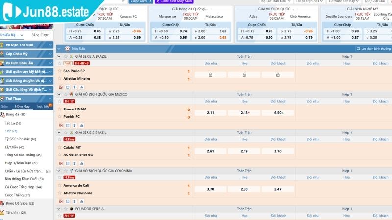 Thuật Ngữ Cá Độ Bóng Đá Cơ Bản Tổng Hợp Từ Web JUN88 3 Thuật ngữ cá độ bóng đá trên bảng tỷ lệ